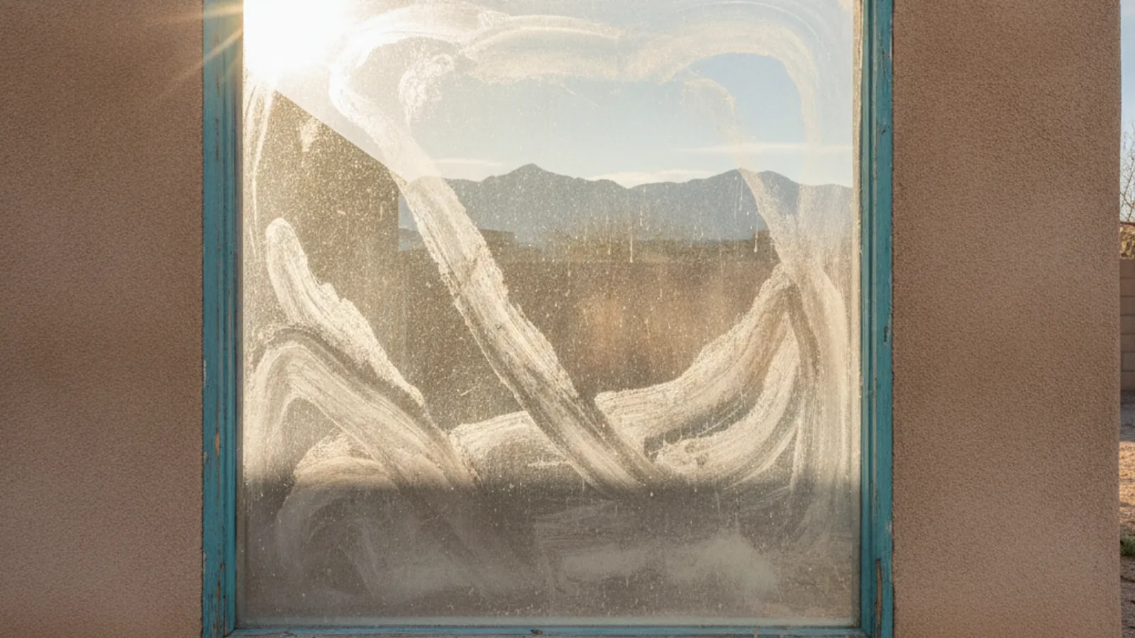 Before: Caliche-filmed, streaky panes